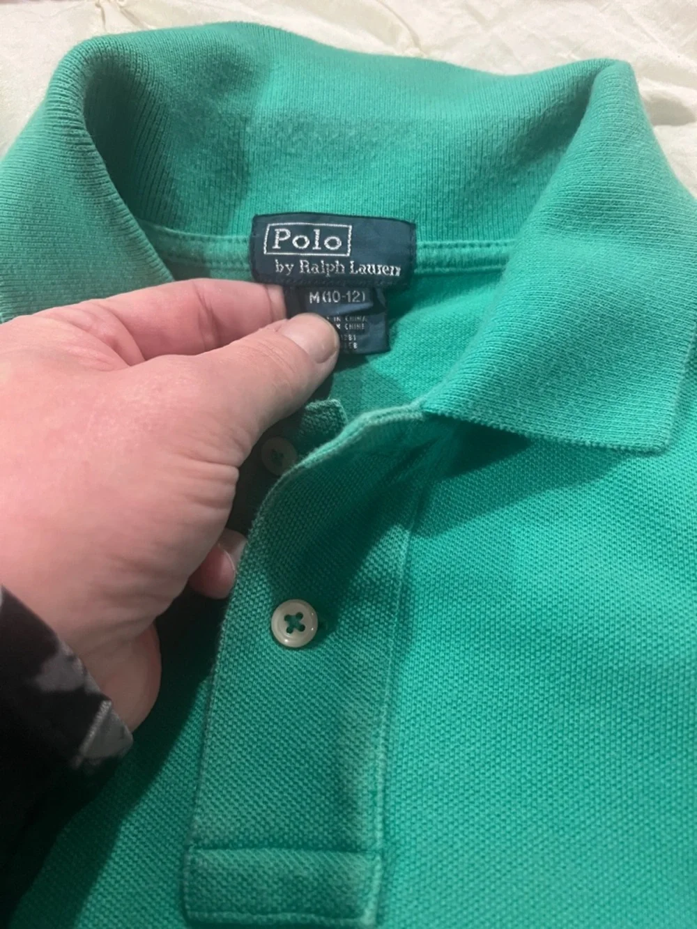 Ralph Lauren Teal Green Polo Shirt youth M 10-12